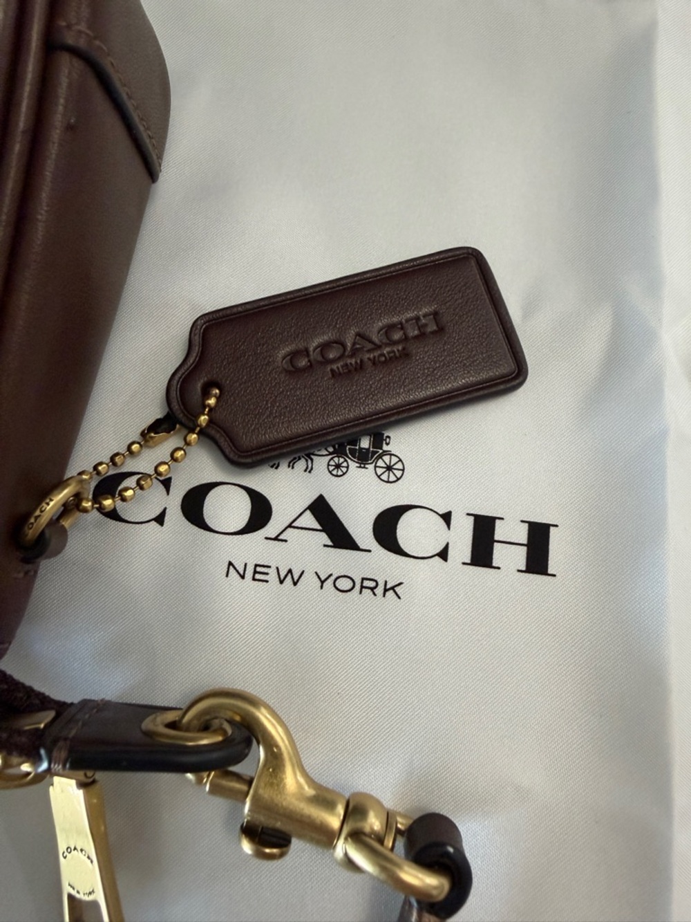 Coach Plaza Shoulder Bag in Dark Brown with Gold Hardware. PRICE FIRM - Picture 11 of 11